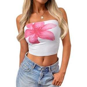 Nuevo Top Tubo Fruncido para Mujer, Top Corto sin Tirantes con Ajuste Elástico, Top Bandeau Ligero de Verano - Product Image 2