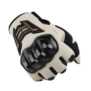 Gants de moto unisexes en nylon, protection intégrale des doigts, équipement de conduite avec armure rigide pour les jointures, sangle de poignet réglable - Product Image 3