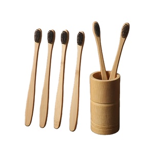 แปรงสีฟันถ่านไม้ไผ่ธรรมชาติย่อยสลายได้แปรงสีฟันขนแปรงอ่อนนุ่มสีเป็นมิตรต่อสิ่งแวดล้อม - Product Image 1