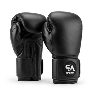 Guantes de Boxeo Deportivos SA con Soporte Avanzado para Muñeca en Negro Carbón, Control de Humedad, para Entrenamiento con Bolsa de Arena - Product Image 1