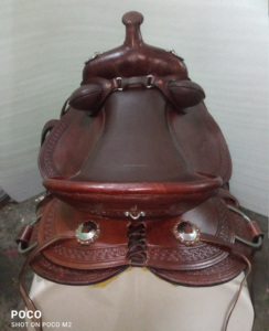 Genuine Leather Pleasure Riding <b>Saddle</b> Wade <b>Saddle</b> Roper Ranch Racing <b>Saddle</b> for Horse Products Equine Equestrian with Tack Set - Product Image 5