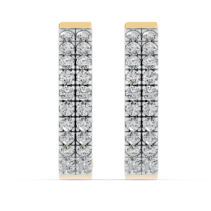 Boucles d'oreilles en or massif 14K 9K 10K 18K avec diamants de laboratoire certifiés IGI, fabricant de bijoux fins éthiques RJC ODM OEM, vente en gros EA501893 - Product Image 1