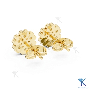Lab Grown Diamond Flower Cluster <b>Stud</b> Earrings 14K 18K Solid Gold Round Brilliant Cut Floral Fine Women Jewellery Anniversary Gi - Product Image 4