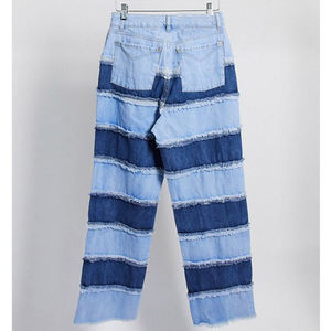 Jeans droits en denim pour femmes, de haute qualité, couleur et logo personnalisés, service OEM - Product Image 2