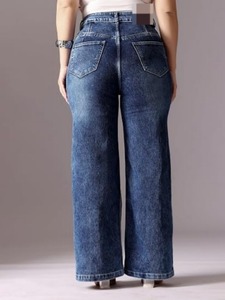 Women's New Collection <b>Boot</b> Cut Denim Jeans-Eco-Friendly Color Fade Proof Washable Cotton Mid Waist Vintage Style - Product Image 3