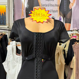 Venta al por mayor Fajas Colombianas Bodysuit Jumpsuit Panties Body Shaper Slimming Fit T Shirt Top Seamless - Product Image 3