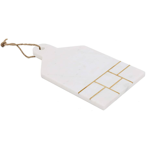 Planche à découper en marbre, accessoires de cuisine en pierre blanche, blocs à découper artisanaux, planche à découper carrée - Product Image 3