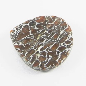Venta al por mayor de cabujones de jaspe con corte de corazón de 22 mm de primera calidad, de hueso de dinosaurio, 3.80 g, piedra preciosa natural para joyería femenina. - Product Image 4