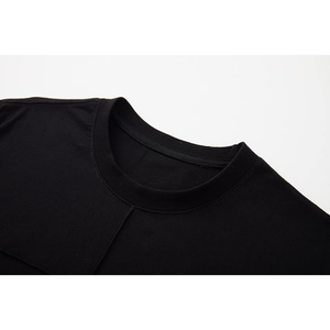 เสื้อยืดคอกลมสีพื้นสำหรับผู้ชาย แขนสั้น ผ้าฝ้ายเนื้อนุ่ม ทรงพอดีตัว สไตล์ฮิปสเตอร์ ลำลอง เสื้อยืดพื้นฐาน - Product Image 6