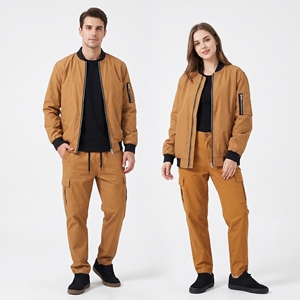 Chaqueta Bomber Personalizable para Hombre, Estilo Urbano, Impresión por Transferencia de Calor, Invierno, 100% Poliéster, Forro de Lana, OEM - Product Image 2