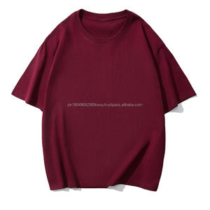 Camiseta de Hombre de Algodón Puro de 230 g, Cuello Holgado, Diseño Personalizado con Logotipo Bordado o Impreso, Color Sólido, Tejido de Punto Grueso - Product Image 1