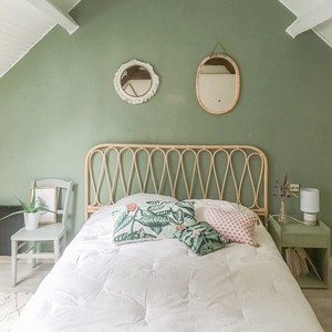 Tête de lit en rotin tressé artisanal, décoration de chambre à coucher, haute qualité, naturelle. - Product Image 6