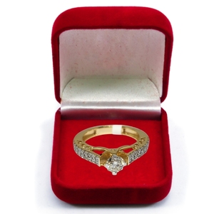 Bague de fiançailles unisexe en diamant de qualité standard 0,35 ct, bijoux fins, alliance de mariage, vente en gros abordable, cadeau de luxe - Product Image 1