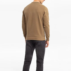 Sudadera de hombre de peso pesado con cuello redondo, forro polar oversize, hombros caídos, estilo urbano, ropa de invierno - Product Image 2