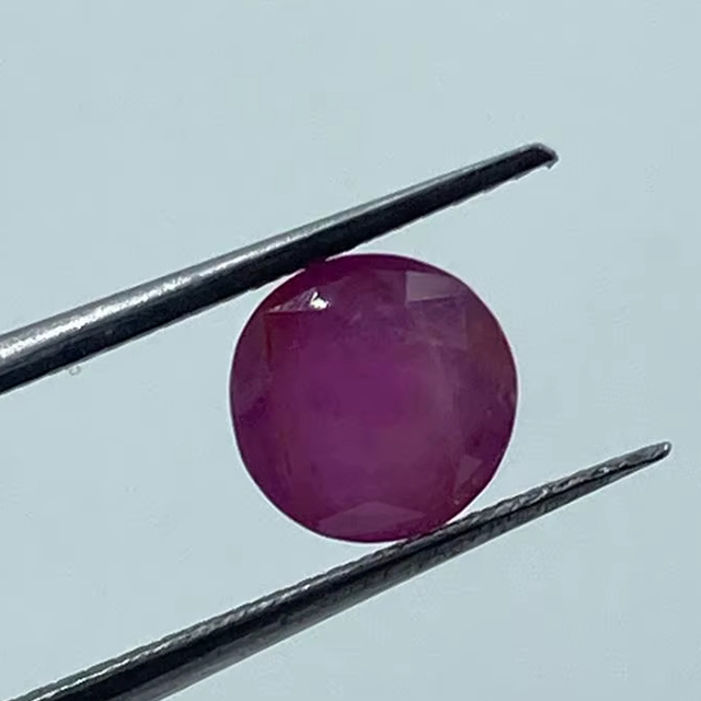 Fine Quality Natural Red Ruby Jewel Transparent Loose Stone Cut Precious Stone 1.80 Carat 7mm for Jewelry Making Exporter Best
