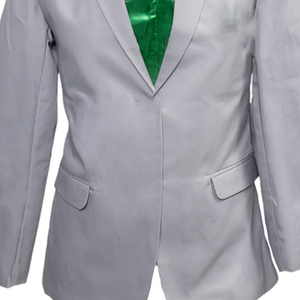 Blazer cintré gris Zeta pour homme, simple boutonnage, classique, formel et décontracté, personnalisable, pour tenue de fraternité, fabrication en usine, vente en gros - Product Image 4
