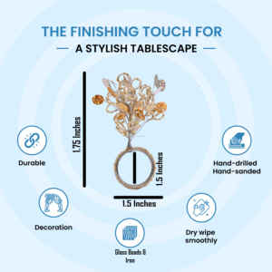 Vente chaude À La Main Rond De Serviette Fantaisie Perle De Noël Étincelle Conception Papier Bois En Gros En Vrac Quantité Pas Cher Prix Table - Product Image 4
