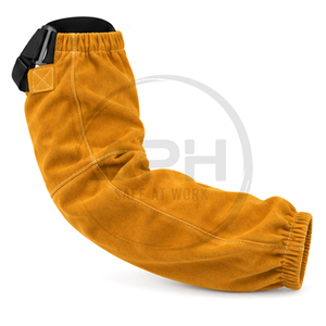 Manchons de protection pour les bras en cuir longs, élastiques et ajustables, pour ateliers, vente en gros, OEM ODM avec marque privée, personnalisables - Product Image 4