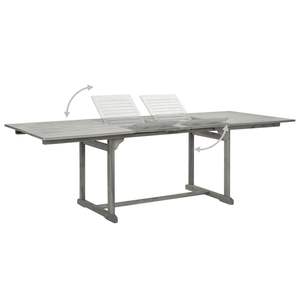 Juego de Comedor Plegable de 7 Piezas para Jardín, Madera de Acacia Sólida Gris, Muebles de Exterior Duraderos y Elegantes - Product Image 5