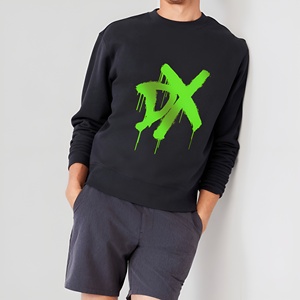 Sweat-shirt Neon Drip Urban Street Vibe, imprimé graphique audacieux, déclaration d'énergie, essentiel de la mode, coton premium, coupe confortable. - Product Image 3