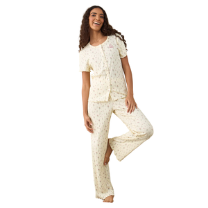 Factory Breathable Women Pajamas Organic Cotton Soft Moisture Wicking Nightwear OEM - Product Image 4