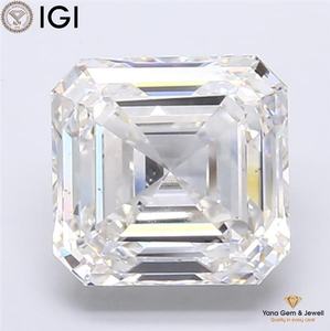Pure Sparkle 2.00 Carat ASSCHER Cut with IGI Certified CVD Lab Grown <b>Diamond</b> F Color VS2 Clarity for Custom Promise <b>Ring</b> - Product Image 1