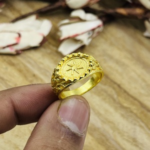 Nouvelles bagues signet bohèmes en laiton pour femmes, plaquées or 18 carats, motif étoile céleste florale, pour la vente en gros/OEM/ODM - Product Image 3
