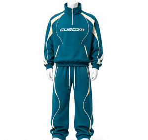 Custom Letter Print Tracksuit Unisex Full <b>Zip</b> Sporty <b>Jogger</b> Set Autumn Breathable Polyester Regular Fit Side <b>Pockets</b> - Product Image 5