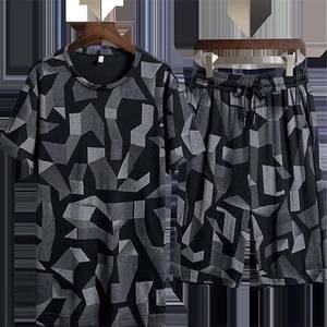 Premium Made Crew Neck <b>T</b>-<b>Shirt</b> Set Short Sleeve Solid Color Knitted Cotton Casual Summer Wear Two-Piece <b>T</b>-<b>shirt</b> And Short Set - Product Image 5