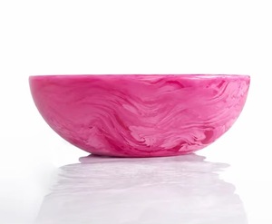 Tazón para Servir Hecho a Mano de Resina Pulida, Estilo Wabi Sabi, Color Marrón y Blanco, para Decoración - Product Image 5