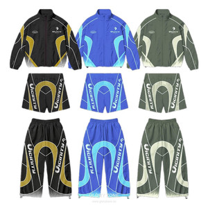 ชุดวอร์มผ้าฟลีซหนานุ่มแบบกำหนดเอง Glory Zone ขายส่งเสื้อผ้าสตรีทแวร์ กางเกงวอร์มพิมพ์ลายพัฟ เสื้อฮู้ด - Product Image 6