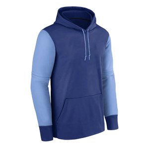 Vente en gros de sweat-shirts à capuche pour hommes, bicolores bleus, avec logo personnalisé, en molleton, style streetwear, coupe slim, vêtements de sport, unisexe - Product Image 1