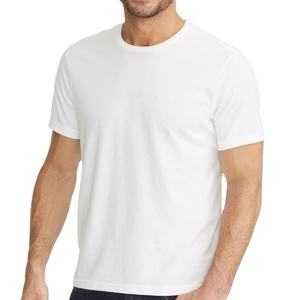 T-shirts d'été pour hommes de couleur unie à manches courtes 100% coton vente en gros OEM décontracté exportation de qualité, Logo personnalisé - Product Image 2