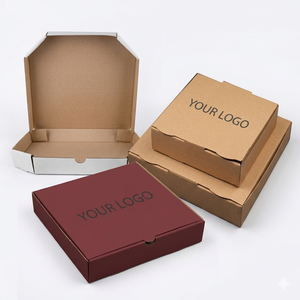 Caja de Pizza Rectangular Ecológica, Impresión Digital Flexográfica, Embalaje de Cartón Kraft Personalizado de Grado Alimenticio para Llevar y Envíos - Product Image 6