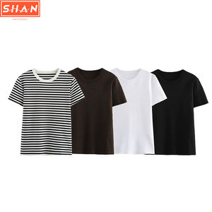 TAOP&ZA T-shirt femme uni vintage coupe ajustée à manches courtes, Nouvelle collection été 2024, style American Hot Girl, Spandex/Polyester 2335259 2335159 - Product Image 4