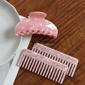Tradebyd Luxury Resin <b>Comb</b> Smooth Wide Tooth <b>Hair</b> <b>Comb</b> for Frizz Free Styling and Scalp Massage - Product Image 3