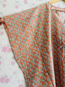 Robe caftan indienne à imprimé floral en coton pour être maman Robe maxi de plage Caftan pour femmes - Product Image 5