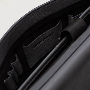 Bolso Mensajero de Cuero Genuino Gris para Hombre, Maletín para Portátil con Correa de Hombro Ajustable - Product Image 1