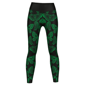 Leggings de yoga personnalisés pour femmes, motif papillon, taille haute, vêtements de sport, pantalon de fitness extensible - Product Image 3