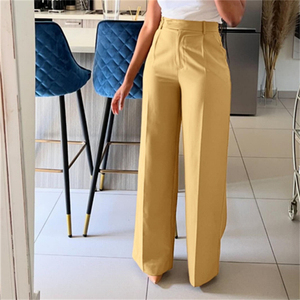 Women's Bohemian Straight Pants Mid Waist Full Length Regular Fit Elastic Waist Closure Autumn Canvas 100% Cotton Eco-Friendly - Product Image 2