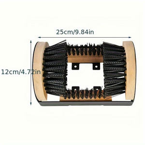 ที่ขัดรองเท้าไม้สองด้านพร้อมโครงสร้างแข็งแรงสำหรับขจัดโคลน ฝุ่น และหิมะออกจากรองเท้า - Product Image 4