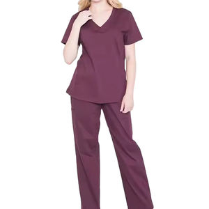 Conjuntos de Uniformes Médicos de Tela Antipilling con Poliéster, Rayón y Spandex Elástico para Uniformes de Doctores y Uniformes de Enfermeras - Product Image 1