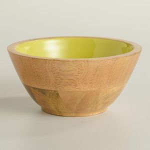 Bol à salade en bois de manguier, design tendance, taille personnalisée, fait main, écologique, passe au lave-vaisselle, léger, de luxe, pour les fêtes - Product Image 1