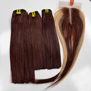 Extensiones de cabello humano vietnamita de color de marca de nacimiento recta de hueso de precio barato de calidad superior precio al por mayor de doble dibujado - Product Image 4