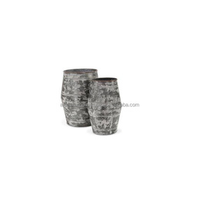 PLANTERS <b>DECORATIVE</b> GALVANIZED PLANTERS FOR GARDEN <b>DECORATION</b> NEW STYLE METAL PLANTERS IN NEW LOOK METAL POT GALVANIZED - Product Image 3