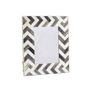 Cadre photo classique en incrustation d'os avec incrustation de résine d'os Taille de personnalisation en bois rectangulaire pour l'affichage de photos - Product Image 1