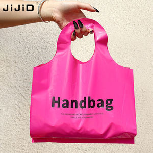 Jijid Custom Herbruikbare Middelgrote Winkel Verpakking Kleurrijke Polyethyleen Plastic Boodschappentassen Met Gepersonaliseerd Logo - Product Image 4