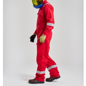 Overol de Trabajo Reflectante Rojo para Hombre, Transpirable, con Certificación CE, Uniforme de Seguridad de Alta Visibilidad, Mono de Manga Larga - Product Image 5