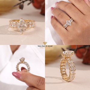 Bague de Mariage Style Antique Coupe Marquise 1,50 Carat pour Femme, Or Massif 14K, Diamant CVD Cultivé en Laboratoire Certifié IGI, Pureté VVS2, Couleur D - Product Image 5
