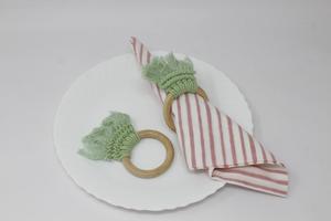 Anillos de Servilleta Acrílicos Vintage de Lujo, Decoración para el Hogar, Decoración para Mesa de Fiesta, Decoración para Bodas, Hechos a Mano, Macramé, Redondos de 5 cm - Product Image 2